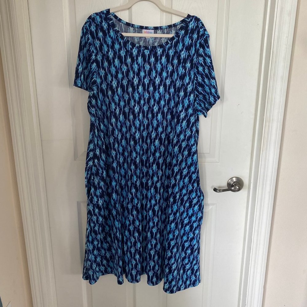 LuLaRoe Jessie Dress, size 3X, EUC, with Pockets!